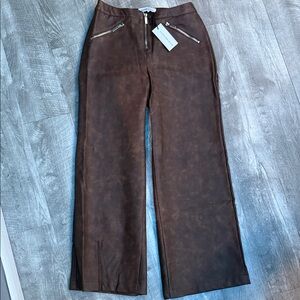 NWT WeWoreWhat Vegan Leather Bootleg Pants